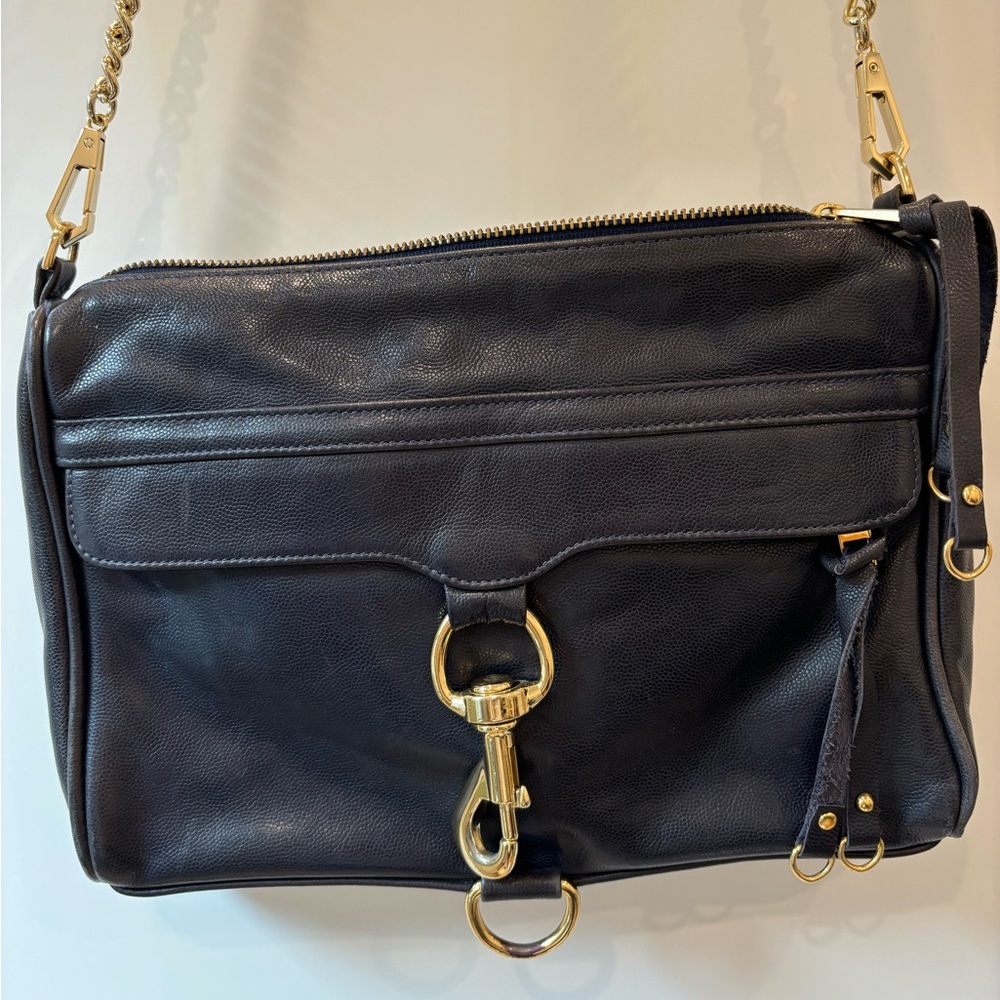 Rebecca Minkoff MAC Black Crossbody - Navy blue with gold hardware